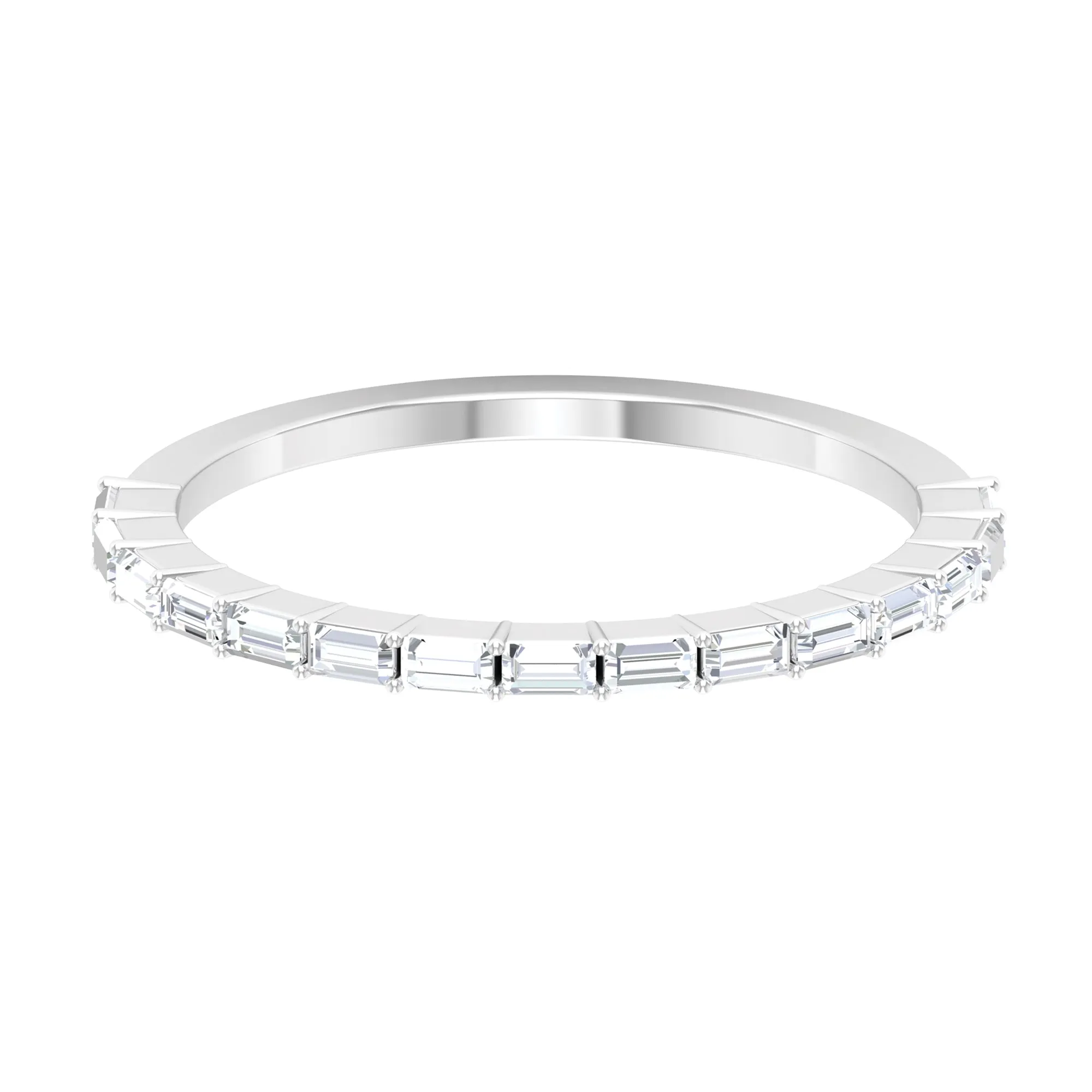 1/2 CT Diamond Stackable Ring in Shared Prong Setting