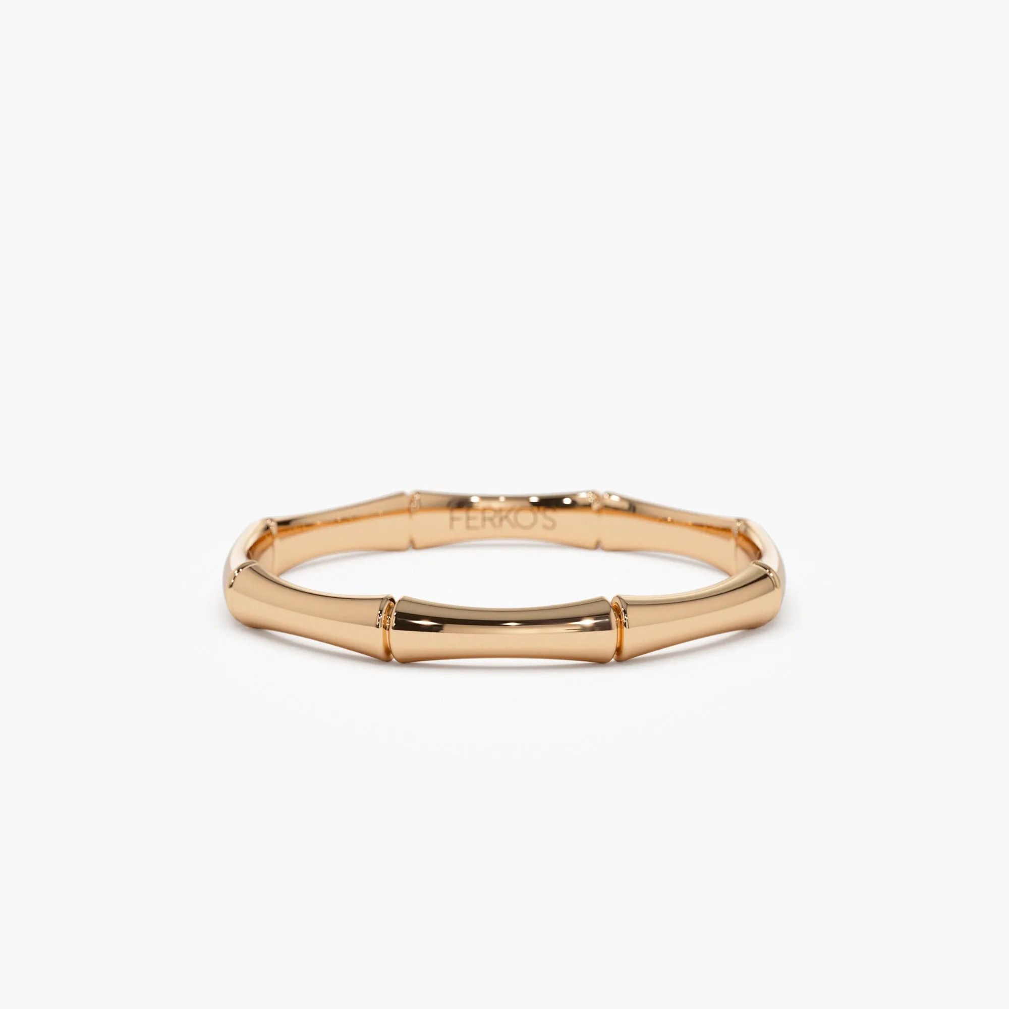 14k Dainty Minimal Bamboo Gold Ring