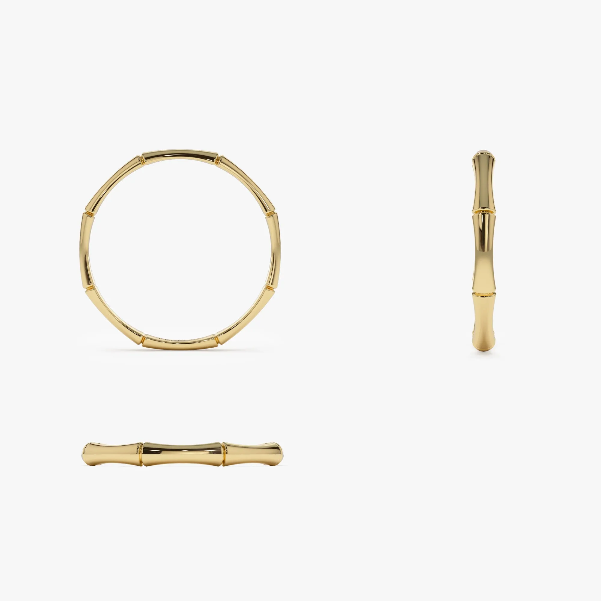 14k Dainty Minimal Bamboo Gold Ring