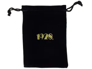 1928 Jewelry Black Faux Velvet Drawstring Pouch