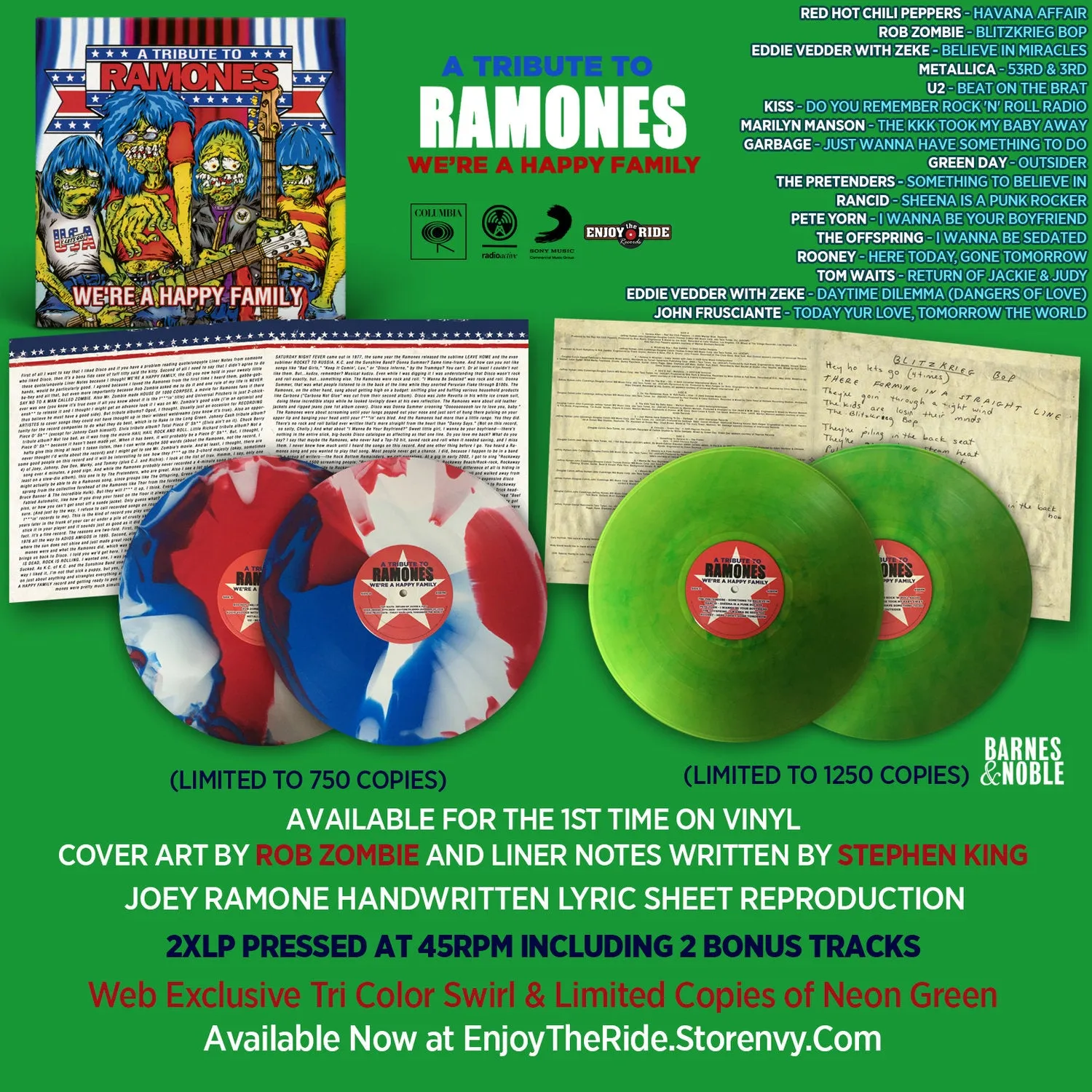 A TRIBUTE TO RAMONES- WE'RE A HAPPY FAMILY 2xLP (ETR055)