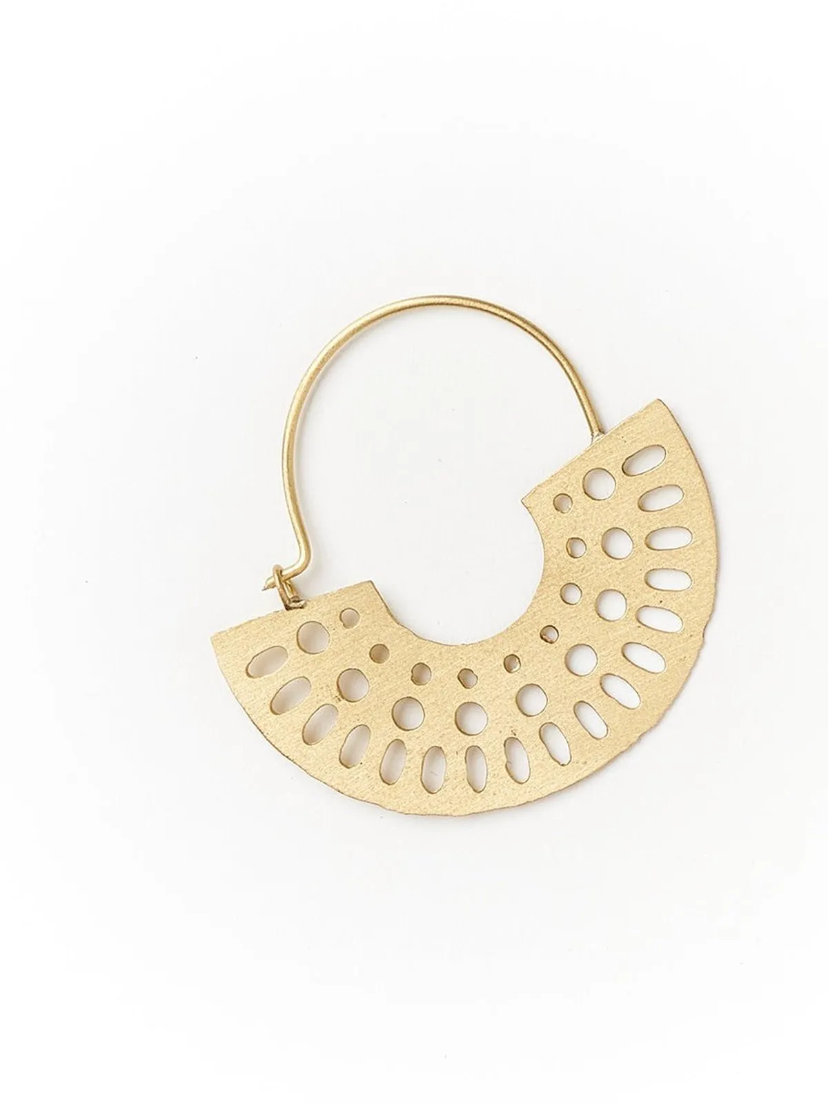 Abhaya Cutout Gold Hoop Earrings