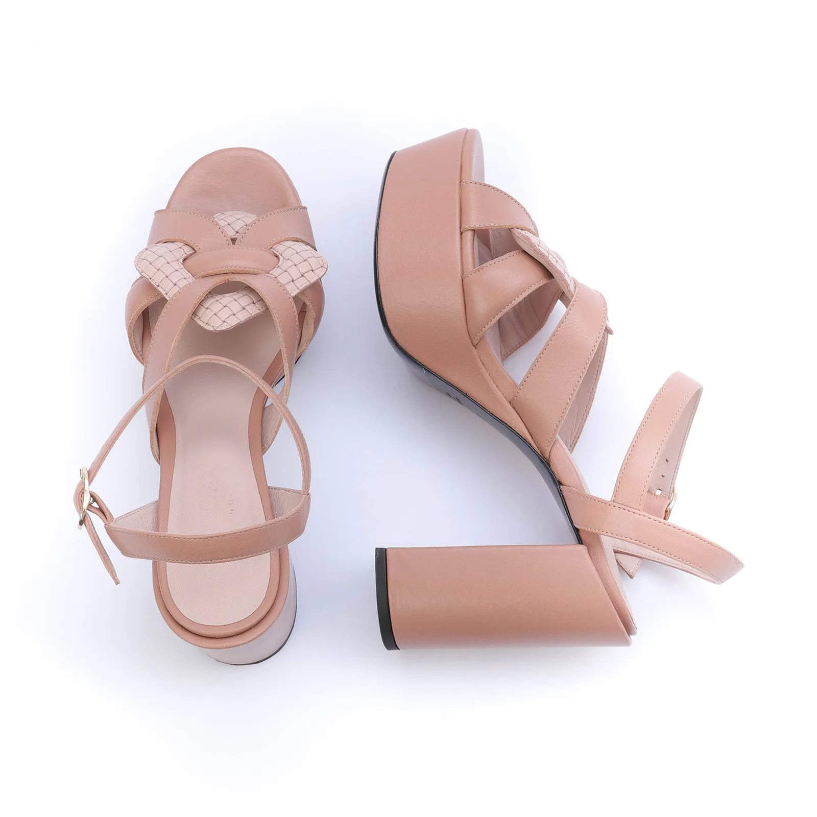 ANNA platform sandal - nude