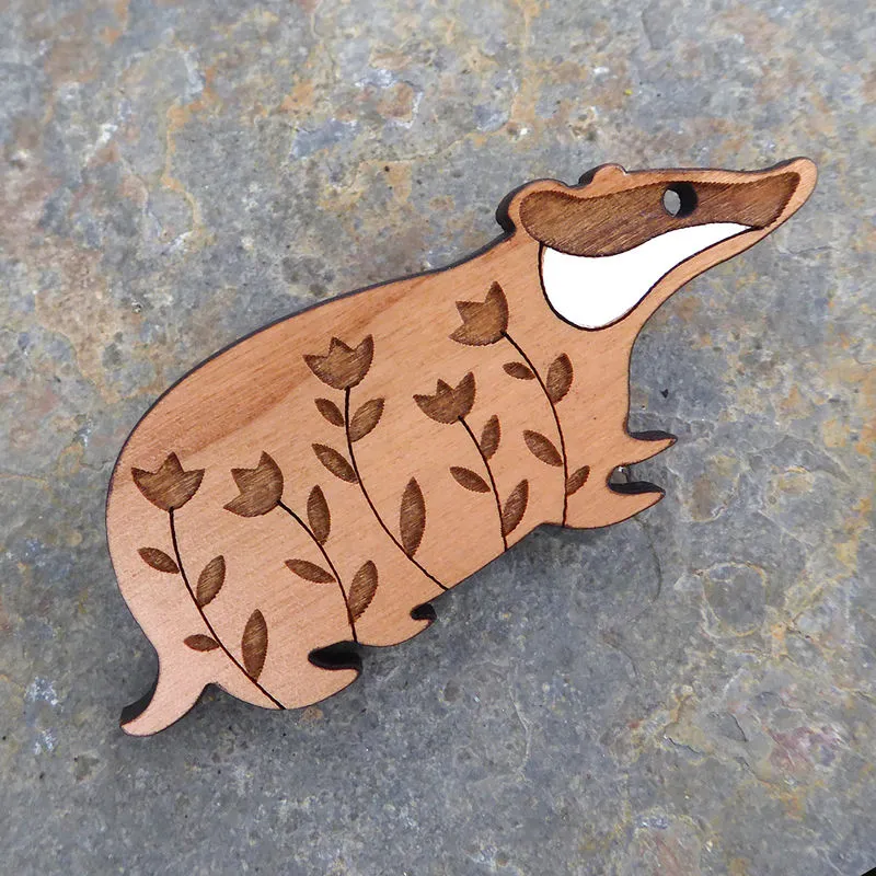 Badger Brooch