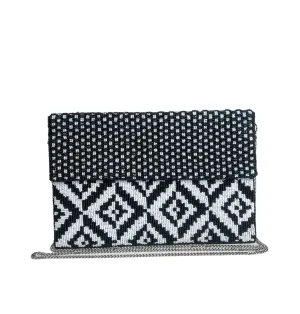 Beaded Clutch - Opposite BW