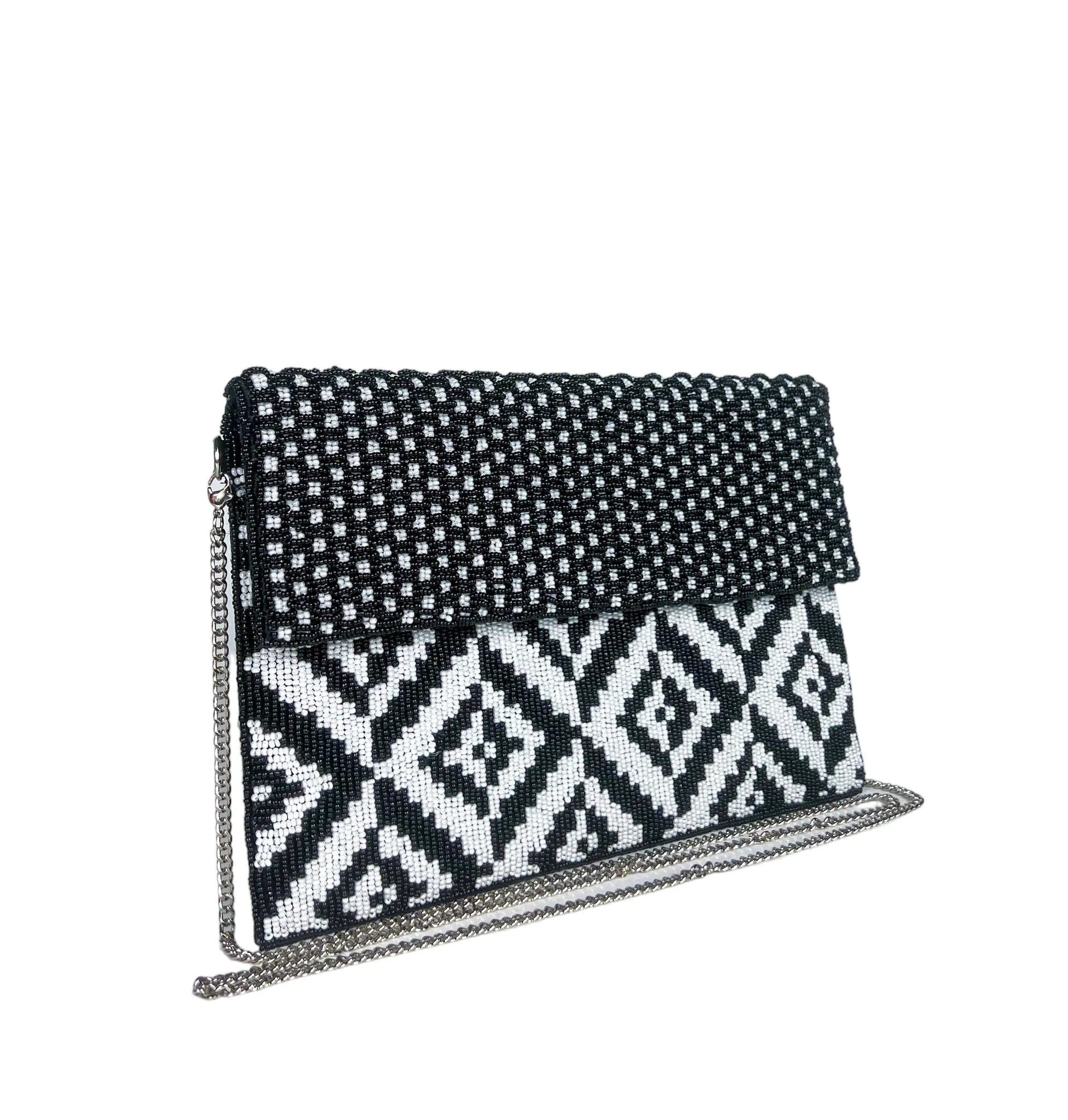 Beaded Clutch - Opposite BW