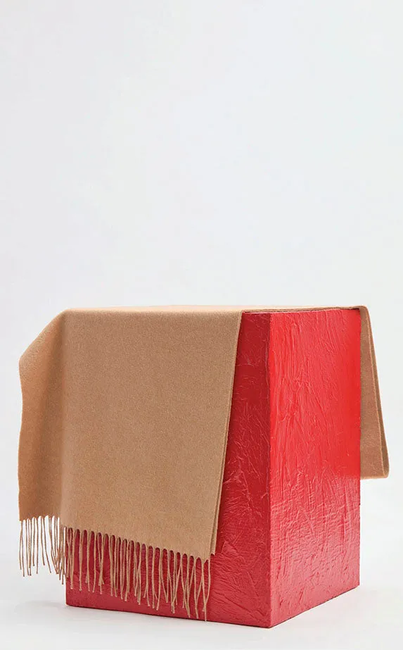 Blaine Fringe Scarf in Camel Silk Cashmere