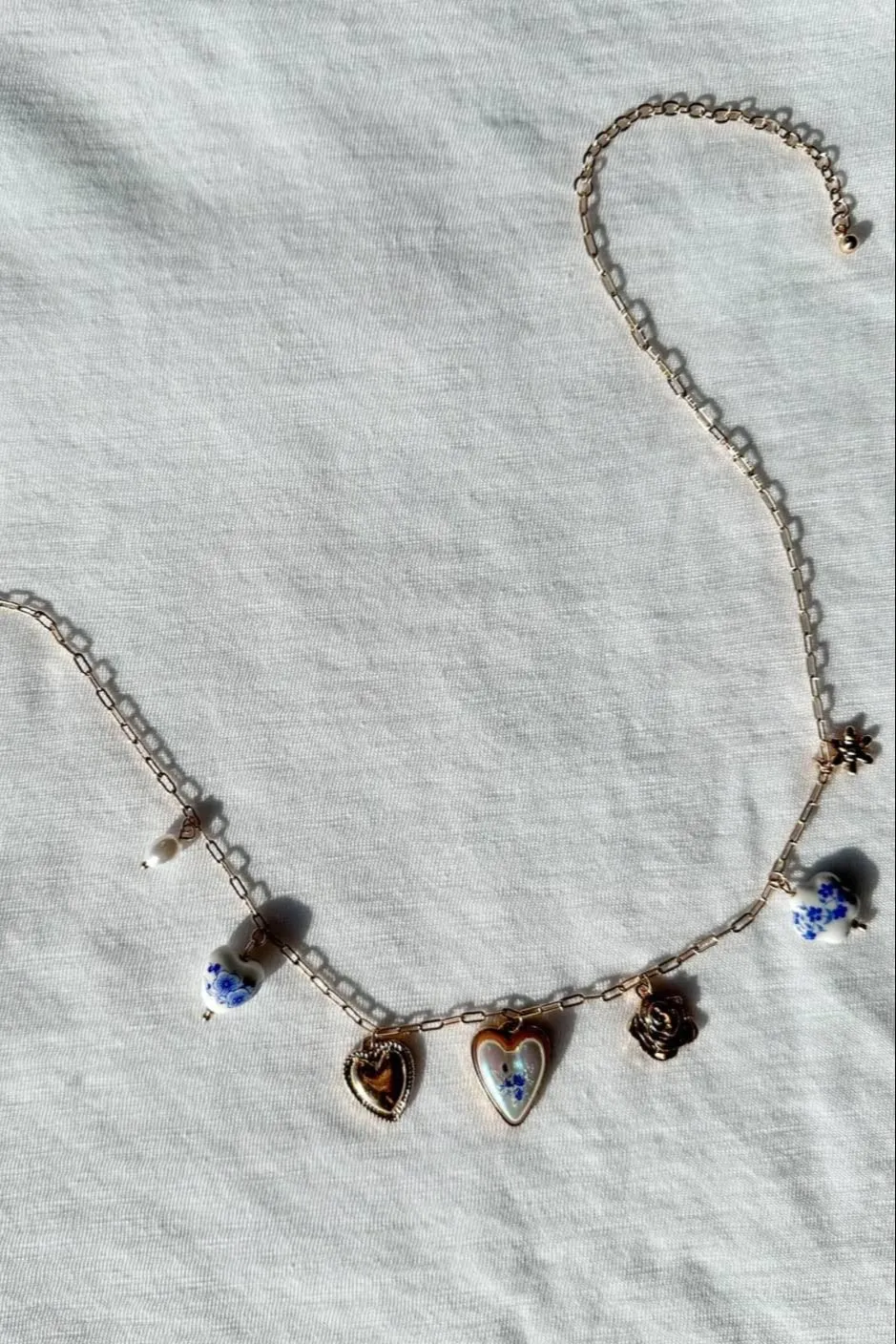 Blue & White Charm Necklace