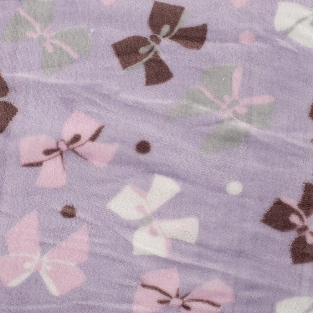 Bow and Dots Double Face Cuddle Fleece Fabric