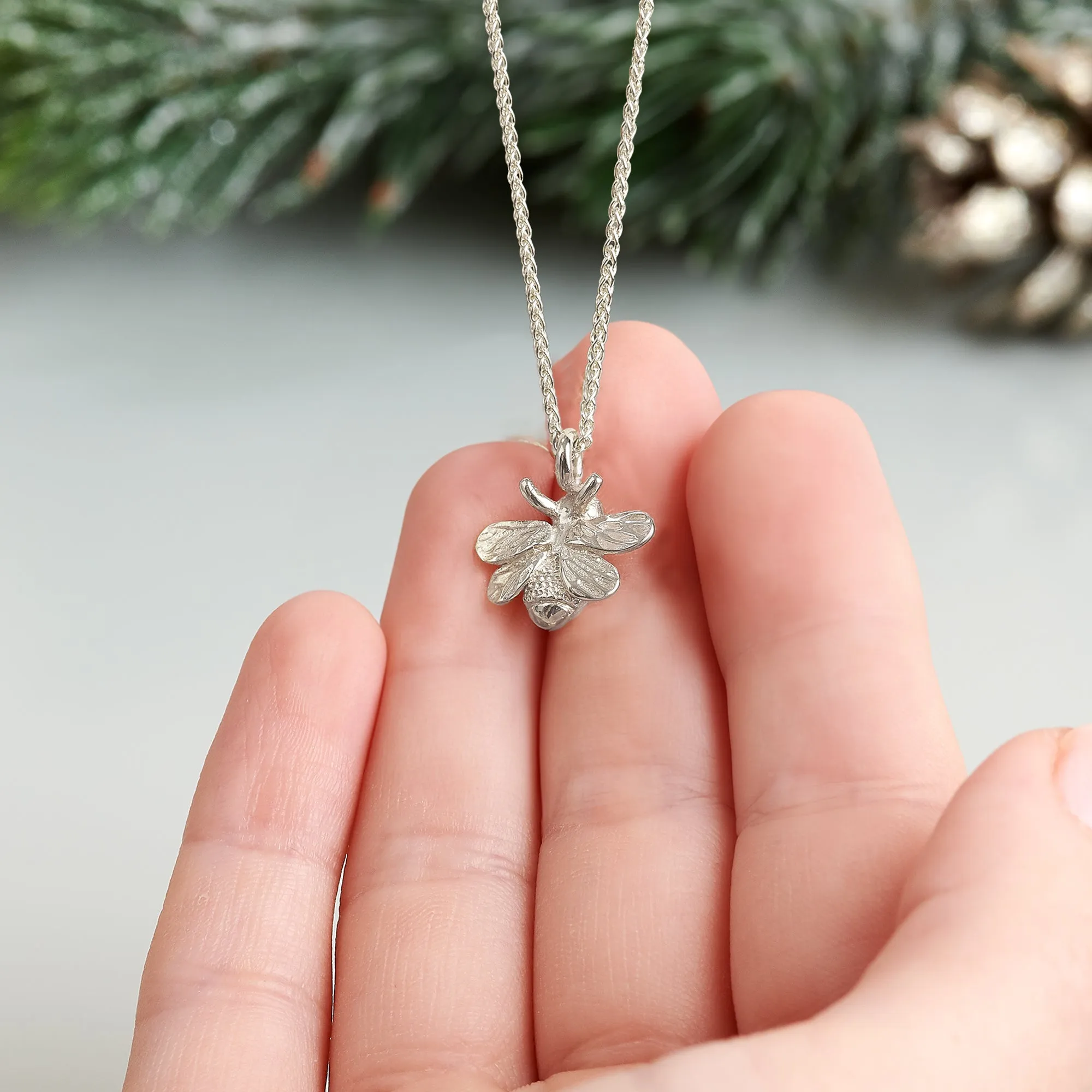 Bumble-Bee Silver Necklace