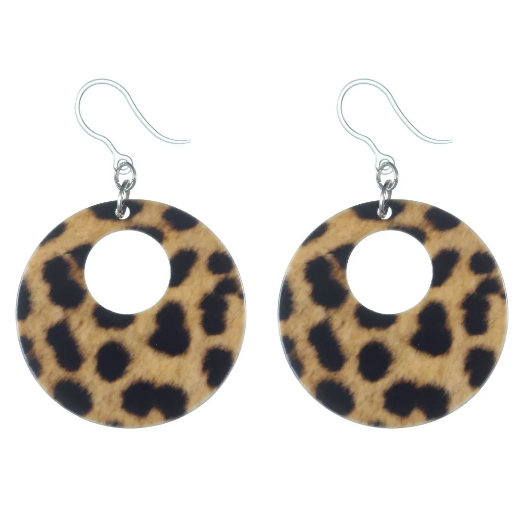 Cheetah Drop Dangles Hypoallergenic Earrings for Sensitive Ears Made with Plastic Posts