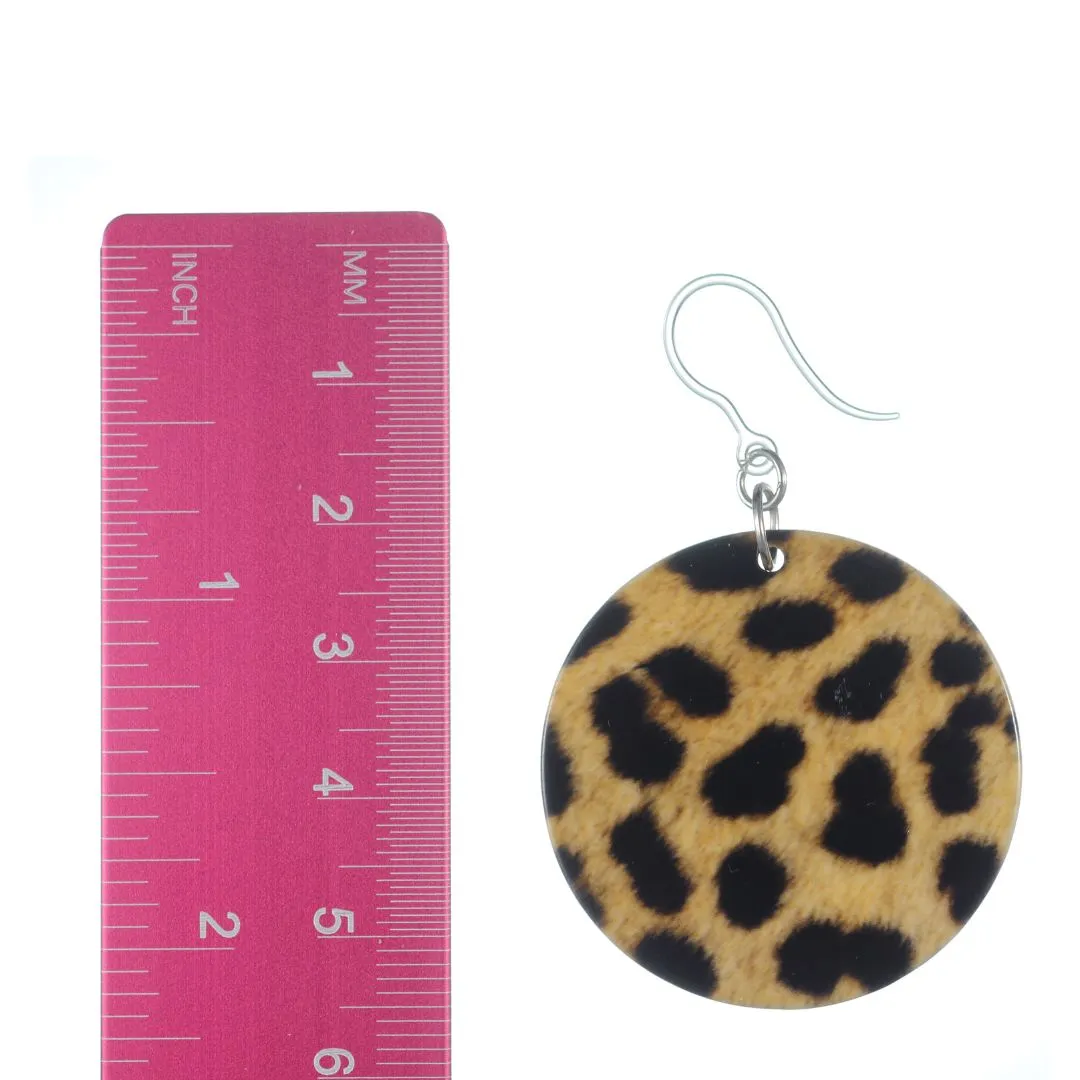 Cheetah Drop Dangles Hypoallergenic Earrings for Sensitive Ears Made with Plastic Posts