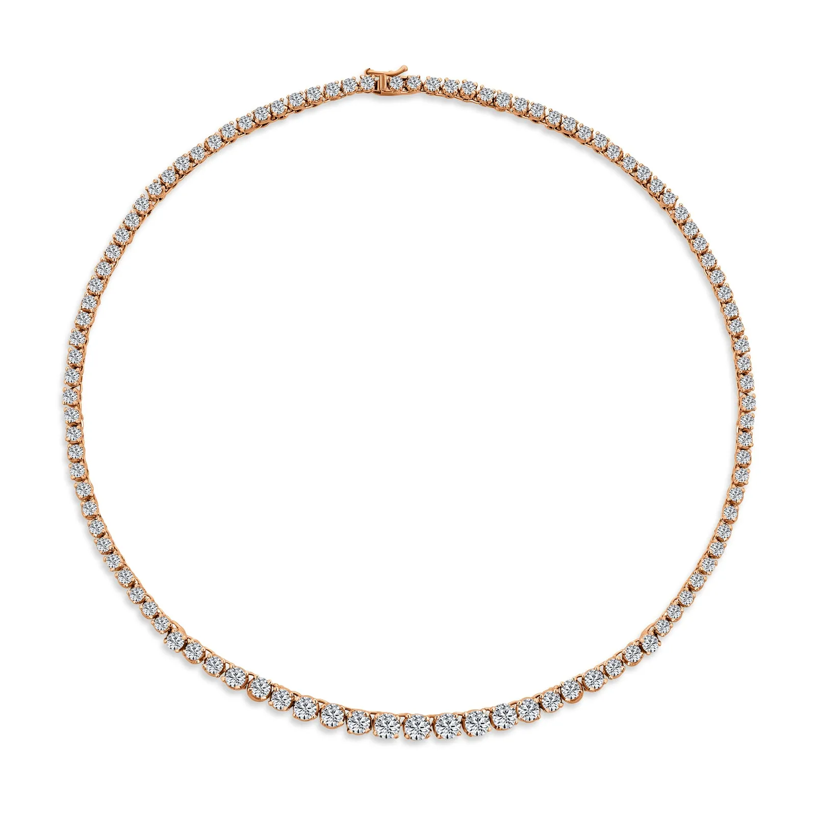 Classic Elegant Bridal CZ Collar Necklace Silver Rose Gold Plated Wedding Prom