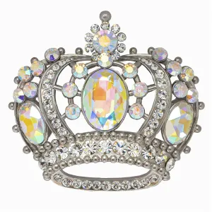 Crystal Royalty Crown Brooch