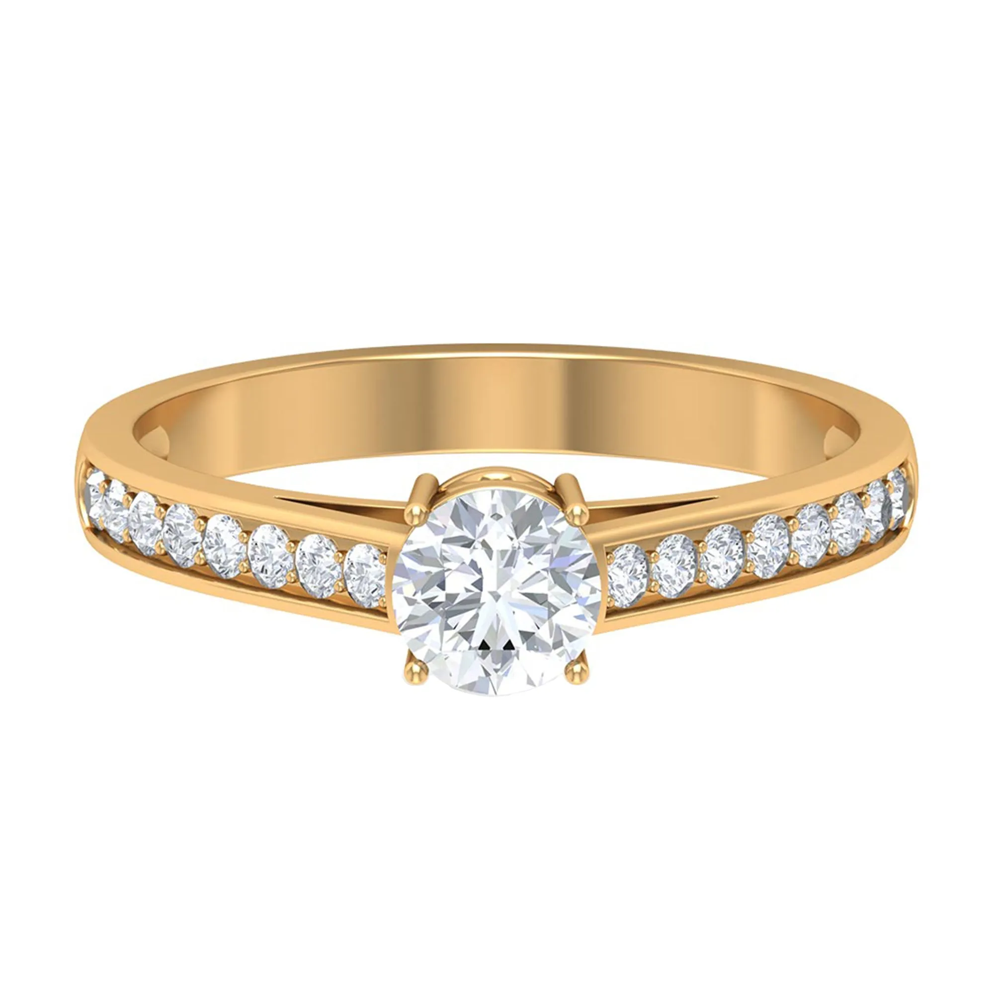 Cubic Zirconia Minimal Solitaire Promise Ring