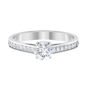 Cubic Zirconia Minimal Solitaire Promise Ring