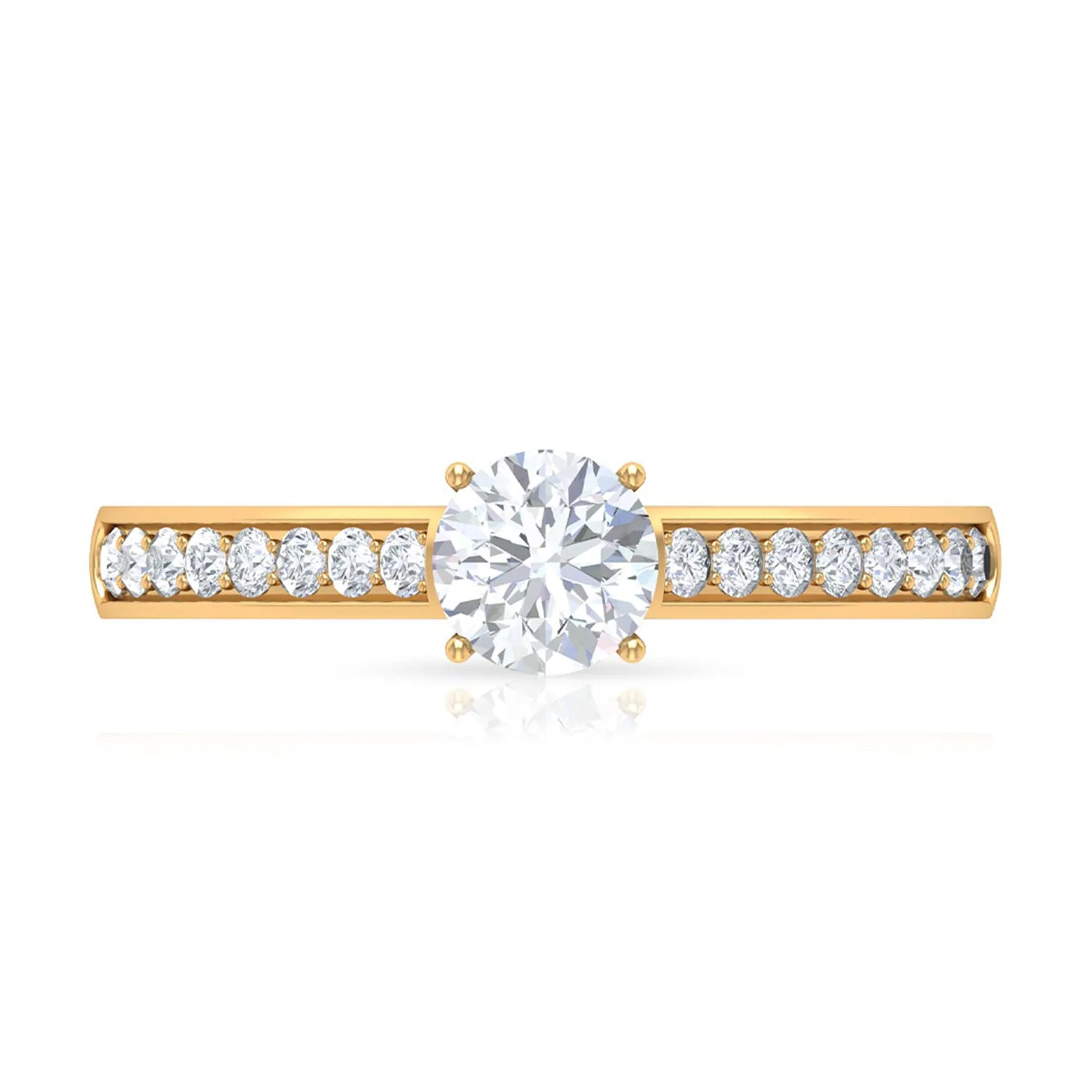 Cubic Zirconia Minimal Solitaire Promise Ring