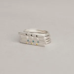 DIAMOND BAR STACK RING