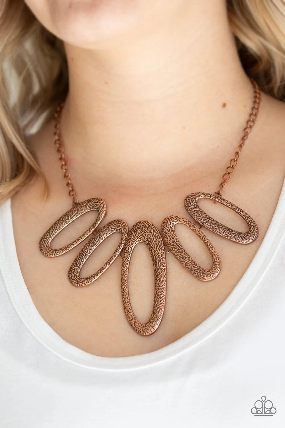 Easy Tigress Copper Necklace - Paparazzi Accessories