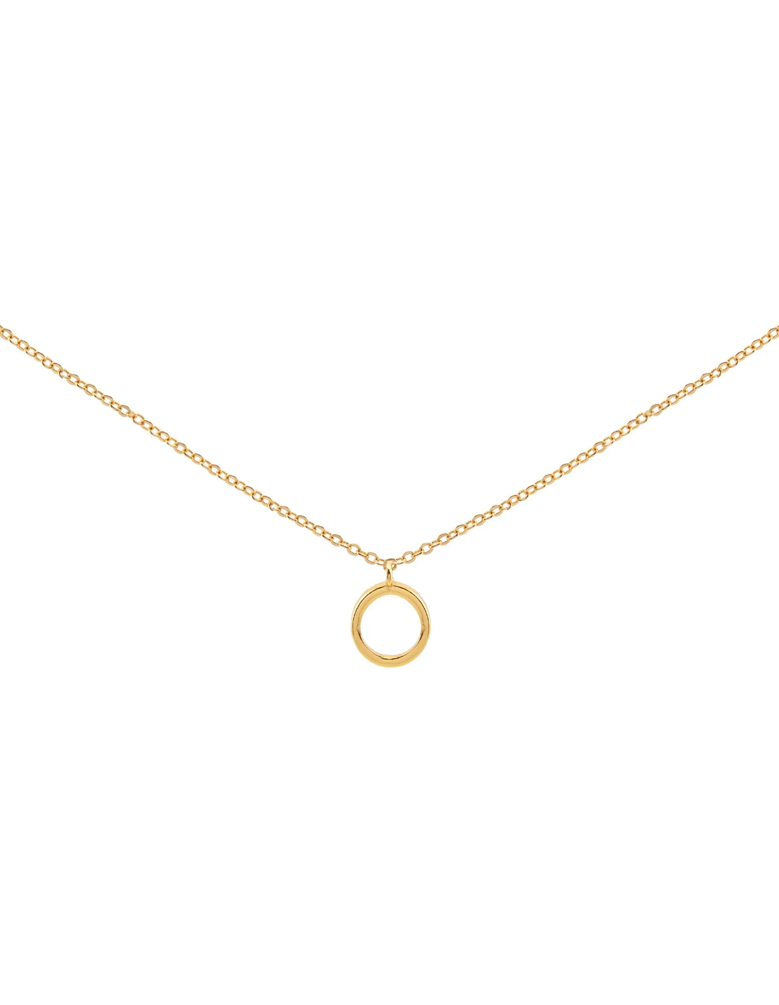 Elly Lou Timeless Initial Necklace - O- Gold