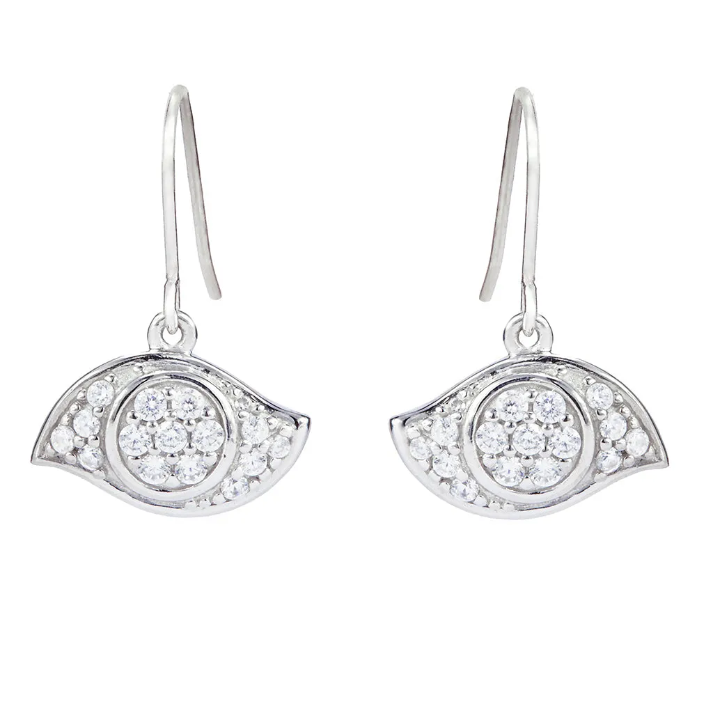 Evil Eye Wire Earrings - Lucky Look of Diamonds™