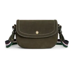 Fairfax & Favor Boston Ladies Suede Handbag - Moss Green