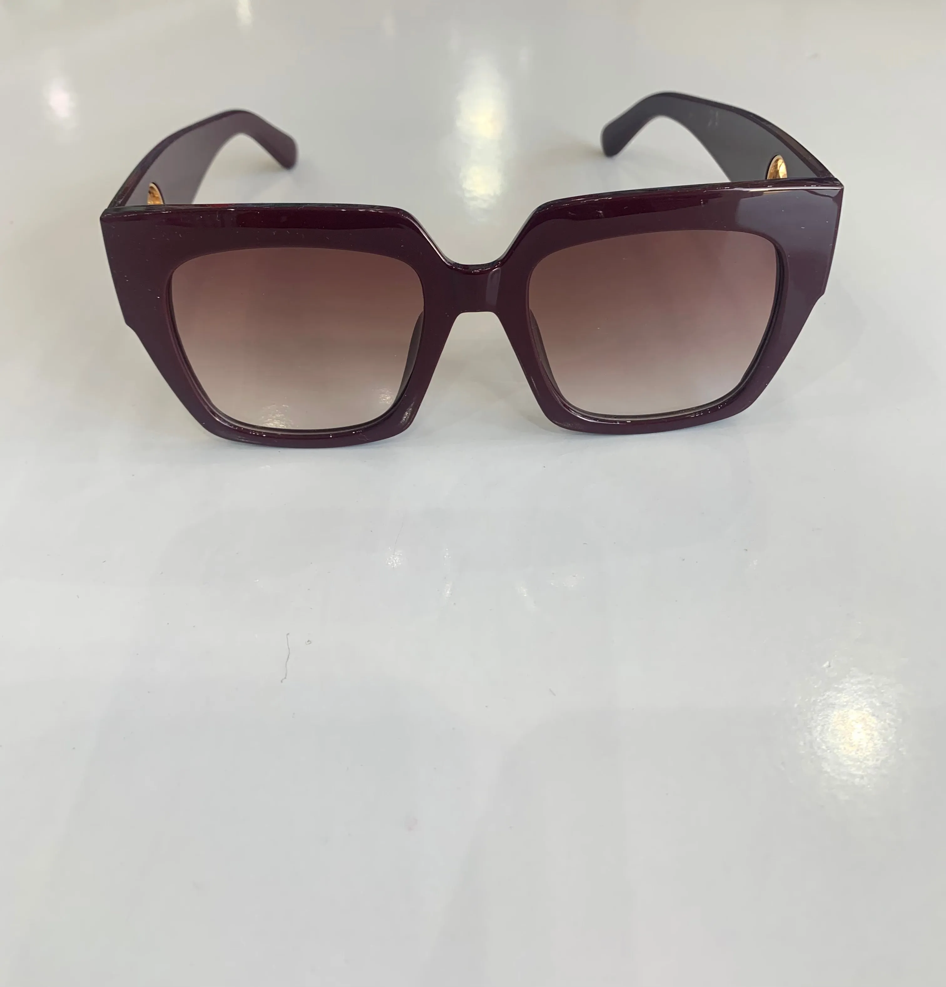 Fifi chestnut brown F detail sunglasses