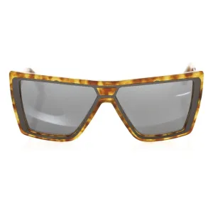 Frankie Morello Brown Acetate Women Sunglass