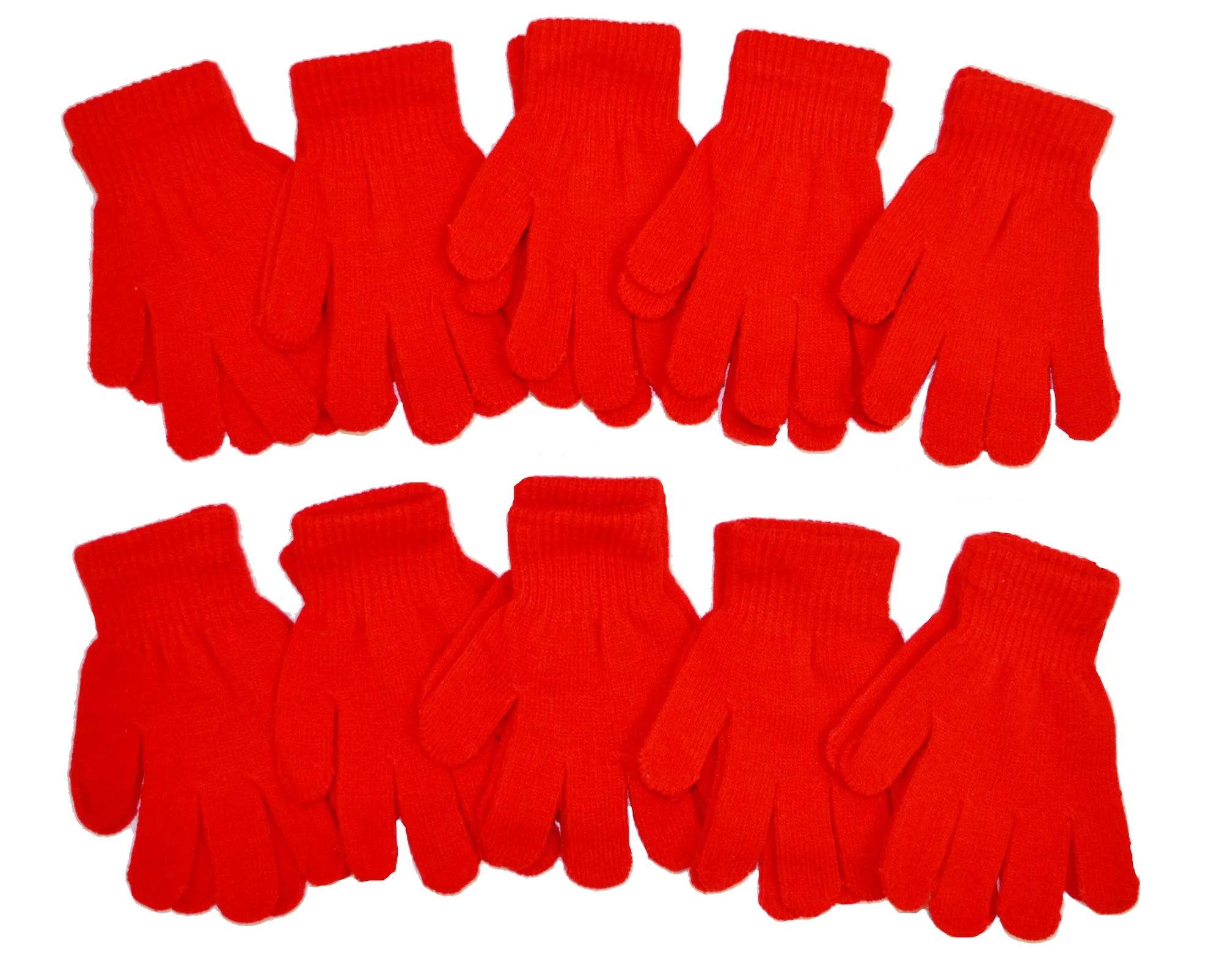 Kids Boys Girls Children Magic Knit Plain Stretchy Gloves One Size Fits All K9800