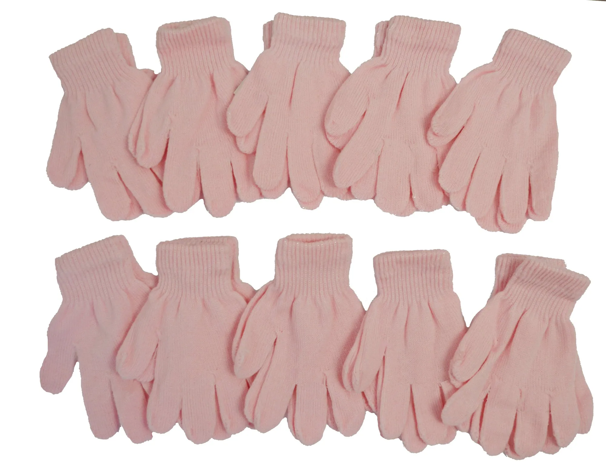 Kids Boys Girls Children Magic Knit Plain Stretchy Gloves One Size Fits All K9800