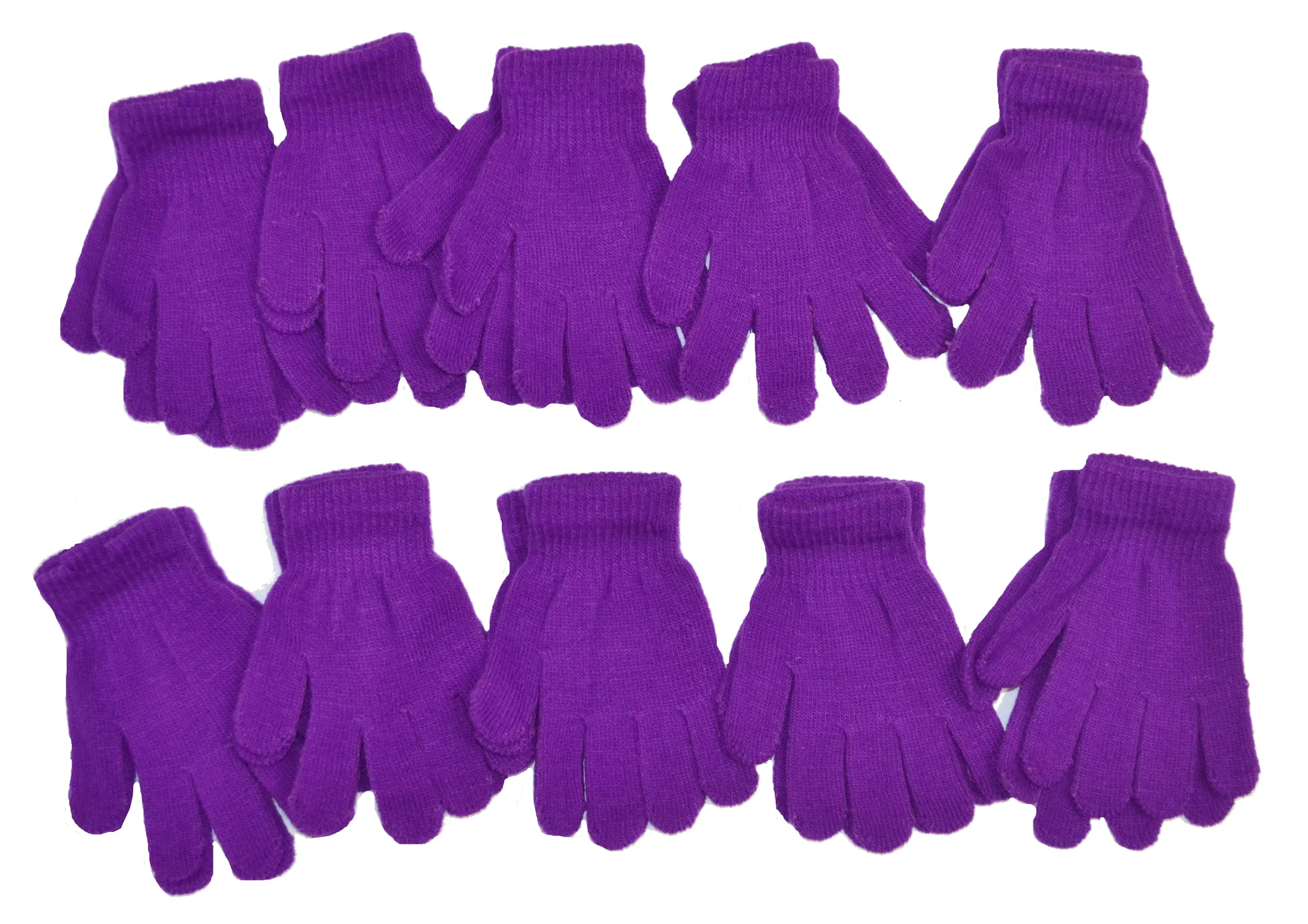 Kids Boys Girls Children Magic Knit Plain Stretchy Gloves One Size Fits All K9800