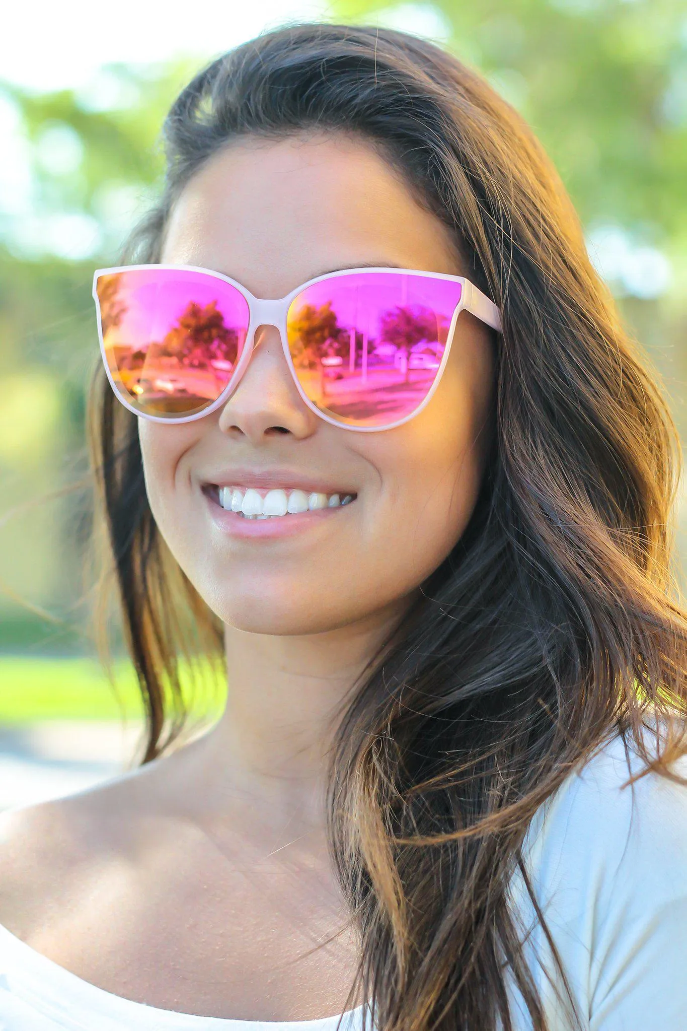 Light Pink Cat Eye Sunglasses