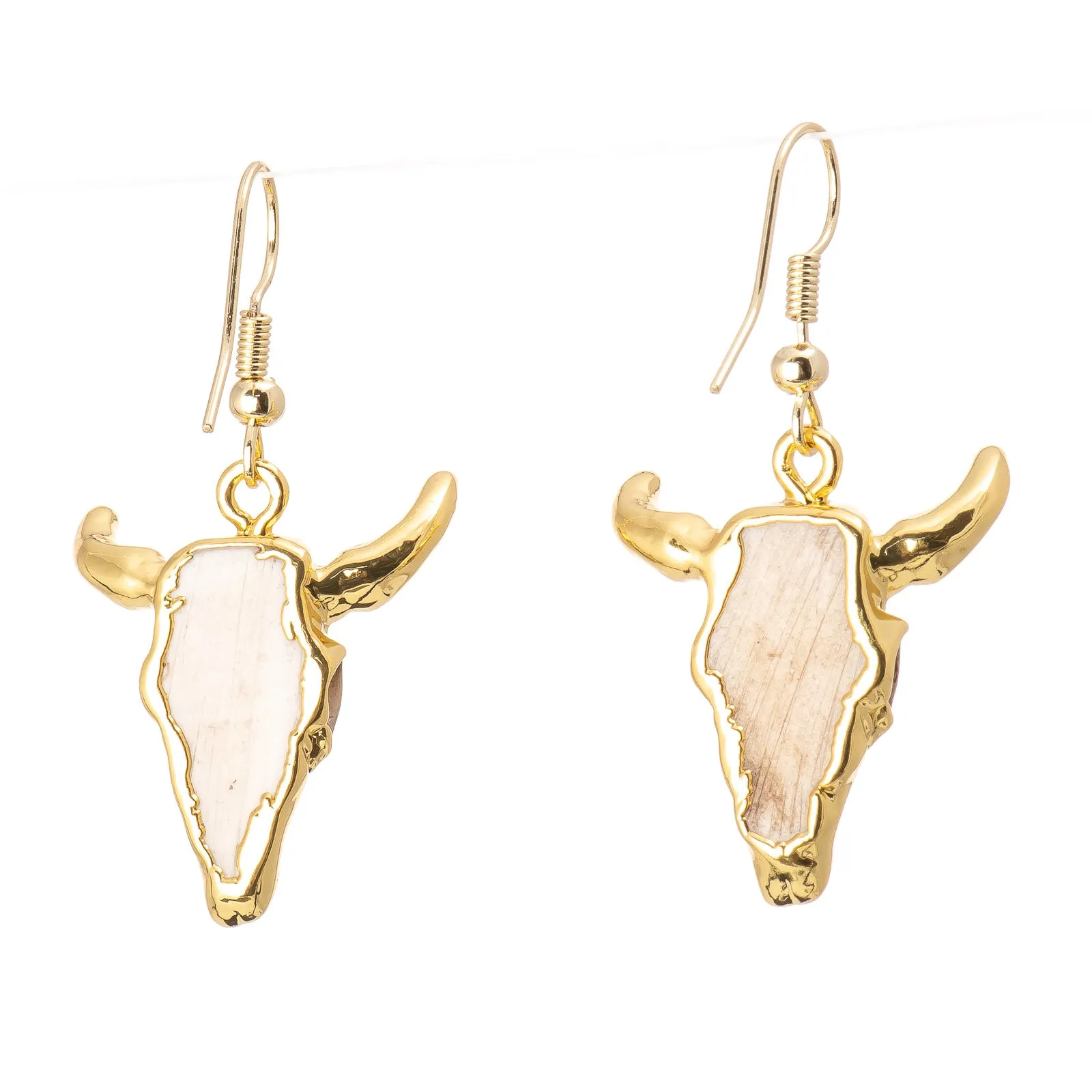 Longhorn Skull Earrings