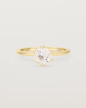 Mandala Solitaire Ring | Morganite & Diamonds