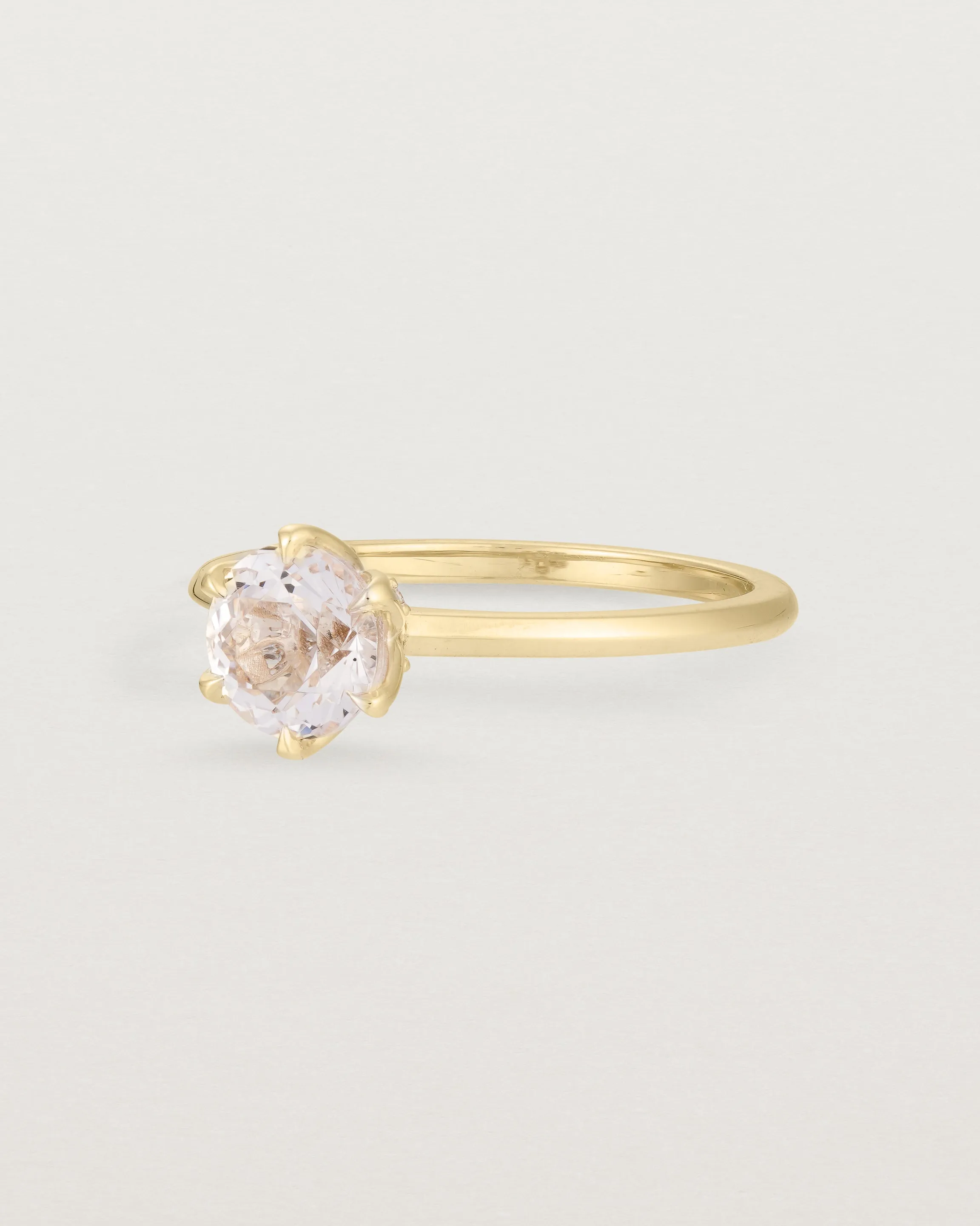 Mandala Solitaire Ring | Morganite & Diamonds