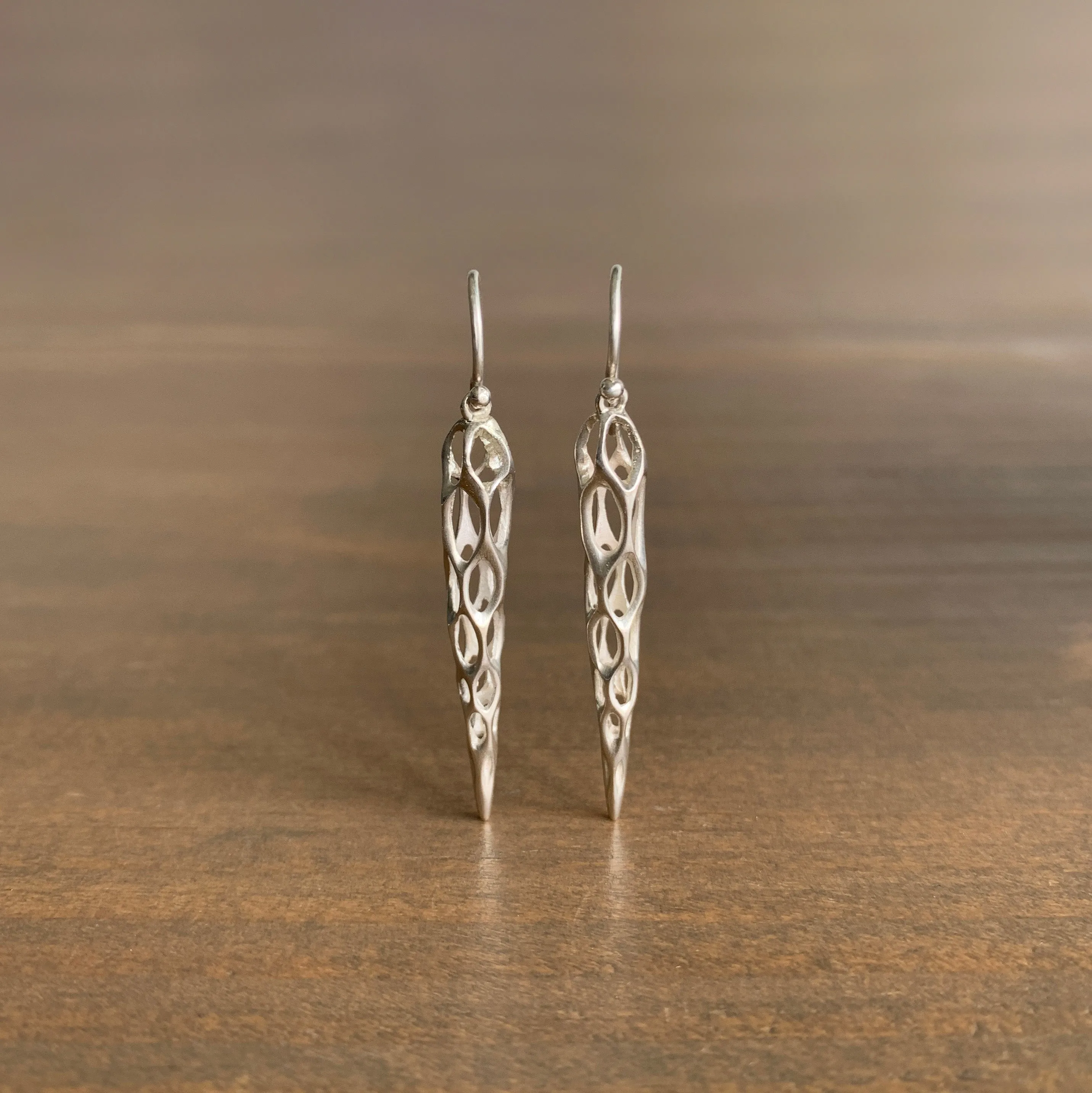 Medium Silver Cholla Earrings