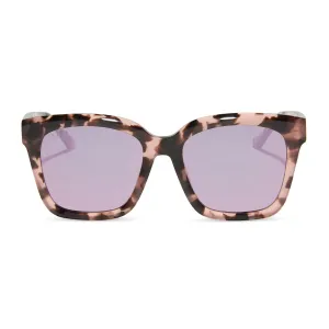 MEREDITH - HIMALAYAN TORTOISE   LIGHT PINK MIRROR SUNGLASSES