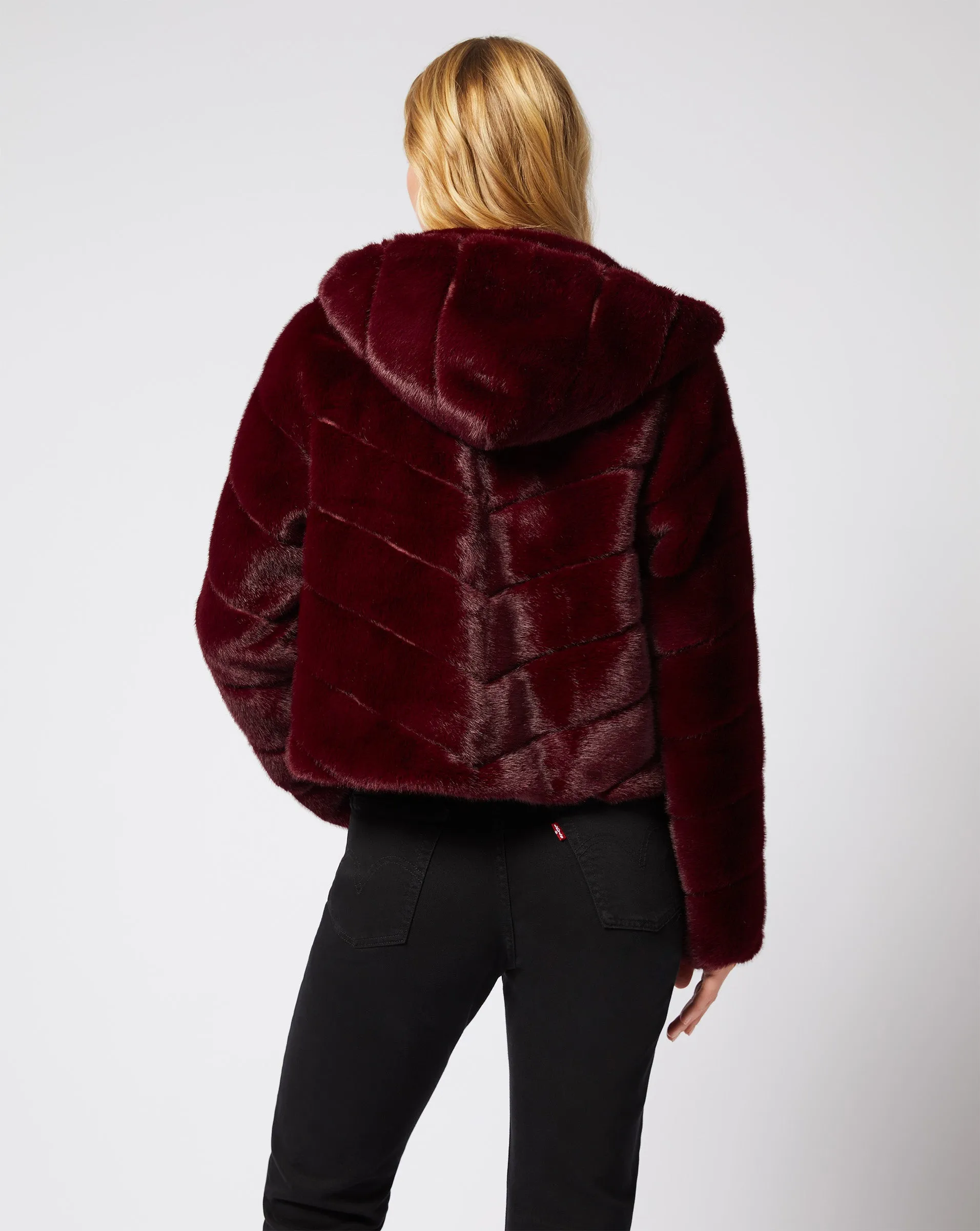 Mila Faux Fur Mink Hooded Jacket