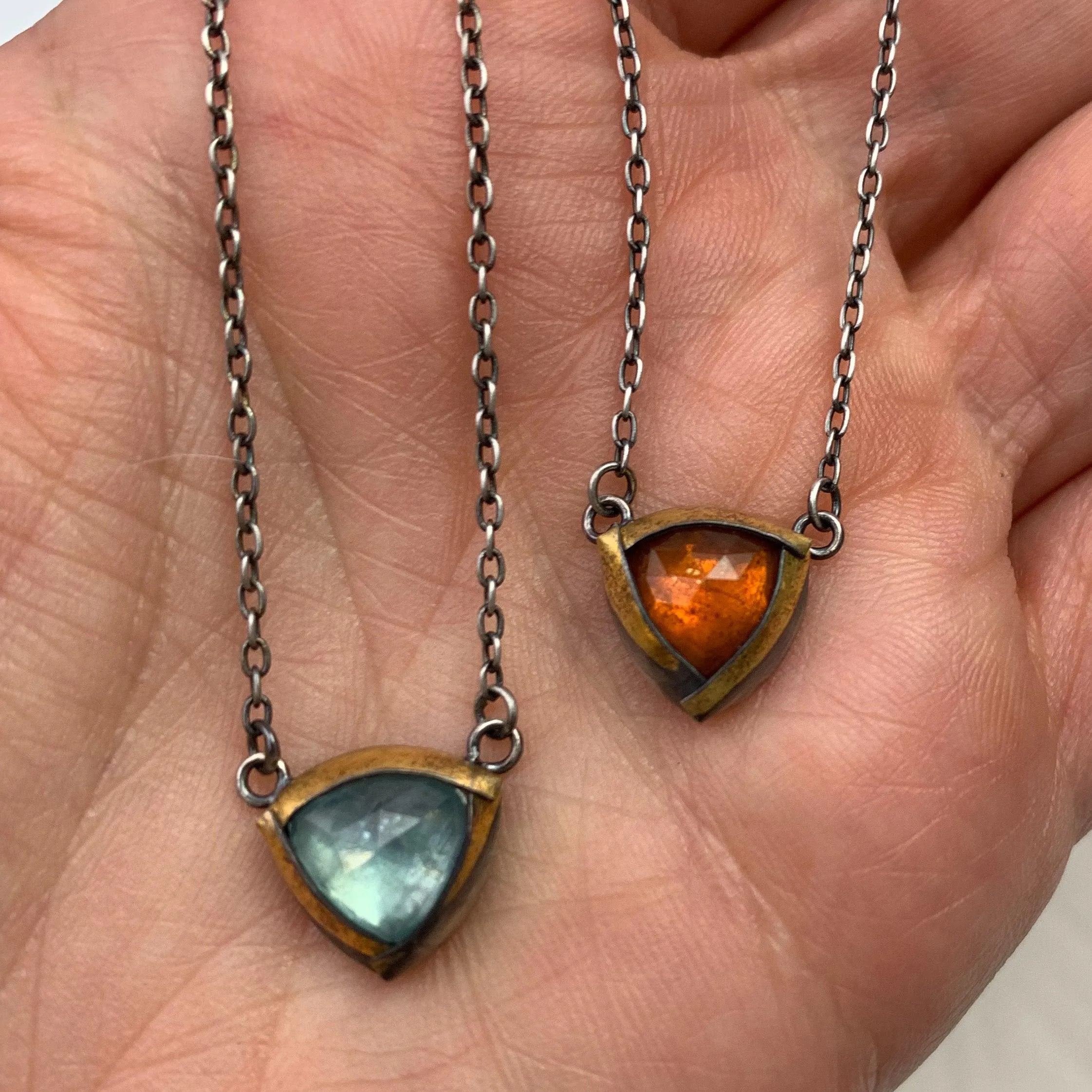 Mini Trifold Gemstone Necklaces