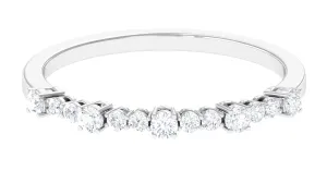 Minimal Diamond Half Eternity Stackable Ring