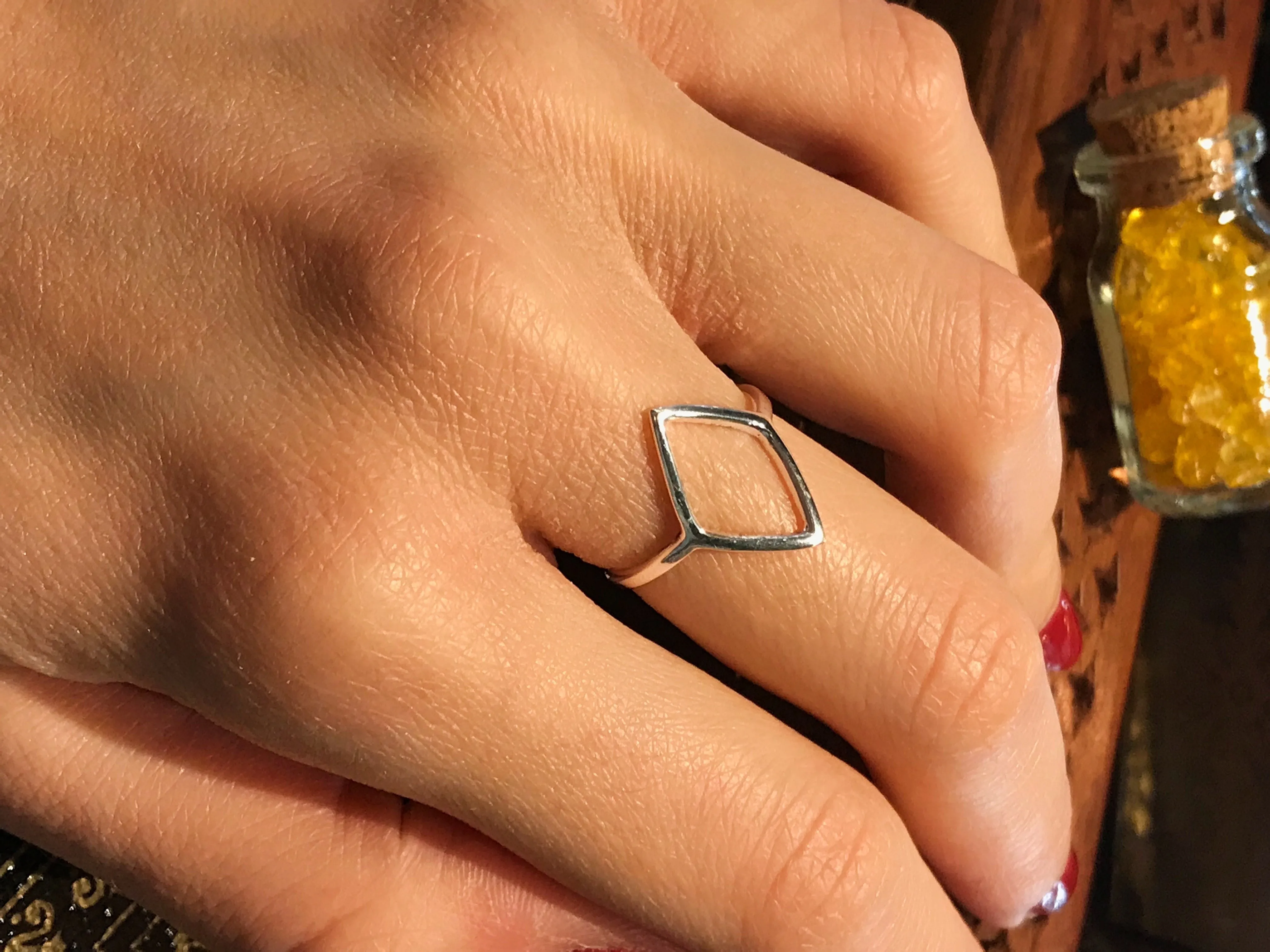 Minimal Diamond Shape Ring (US 5.5)