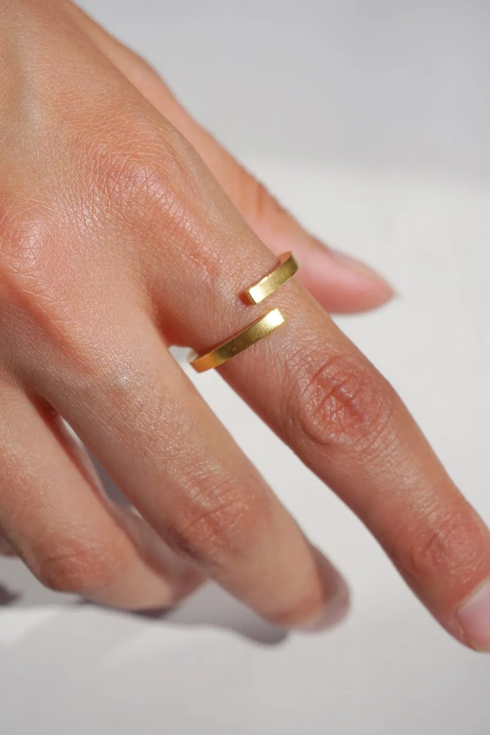 Minimal Open Ring - Gold Plated