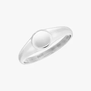 Minimal Signet Ring Silver