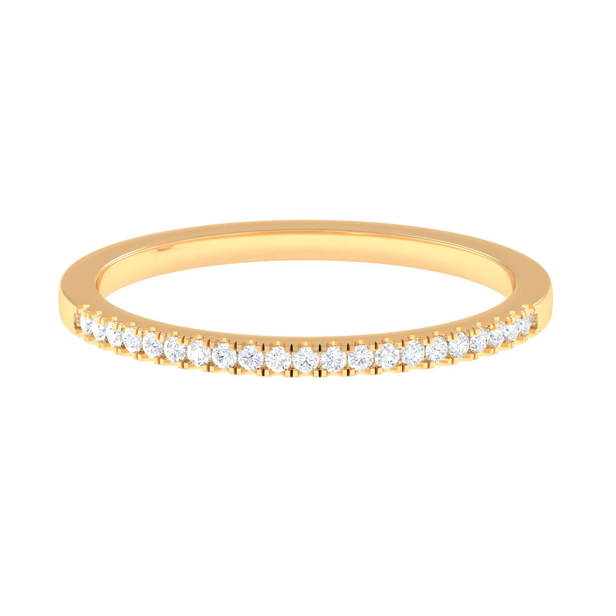 Natural Diamond Minimal Stackable Band Ring