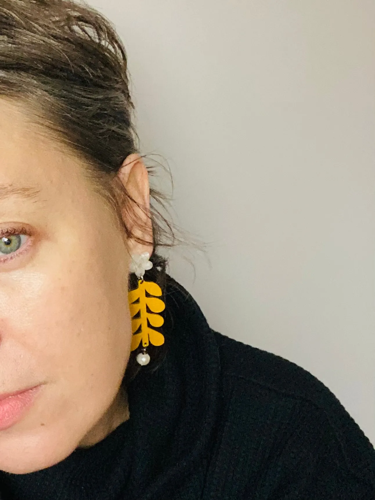 Ochre Plant Earrings