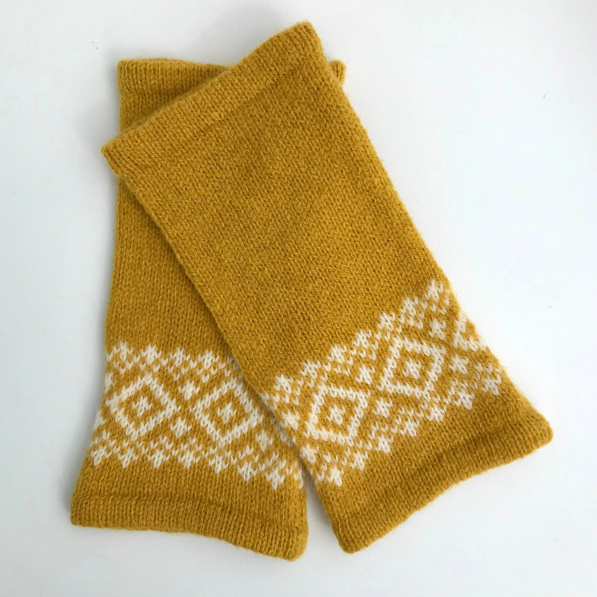 Old Gold Fair Isle Wrist Warmer