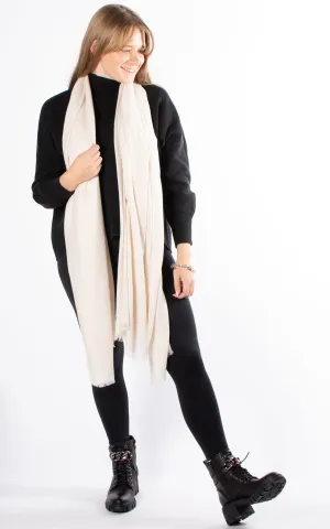 Oversized Pashmina Shawl Wrap Scarf - Pearl