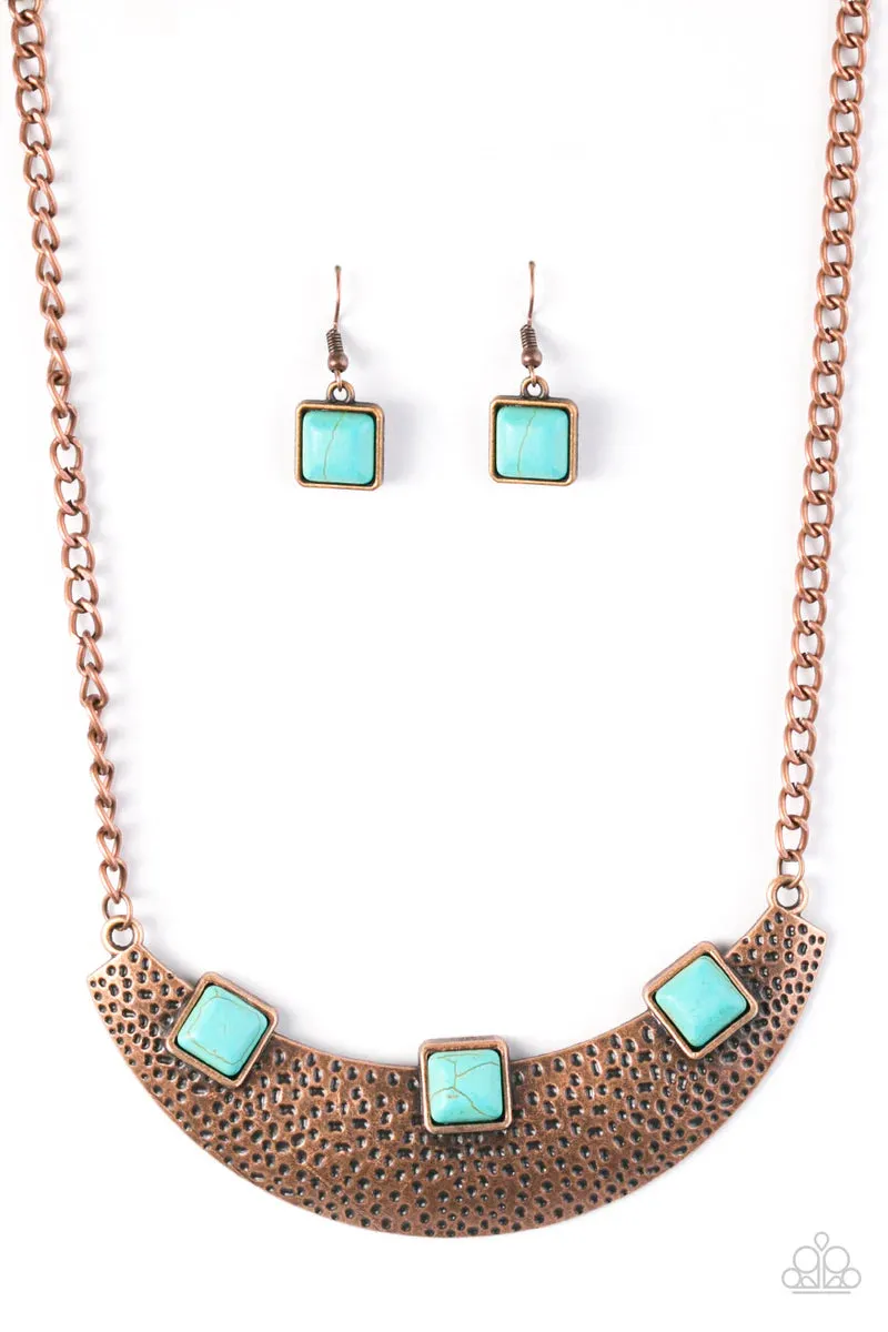 Paparazzi Accessories - Fierce Fascination #L852 Peg - Copper Necklace