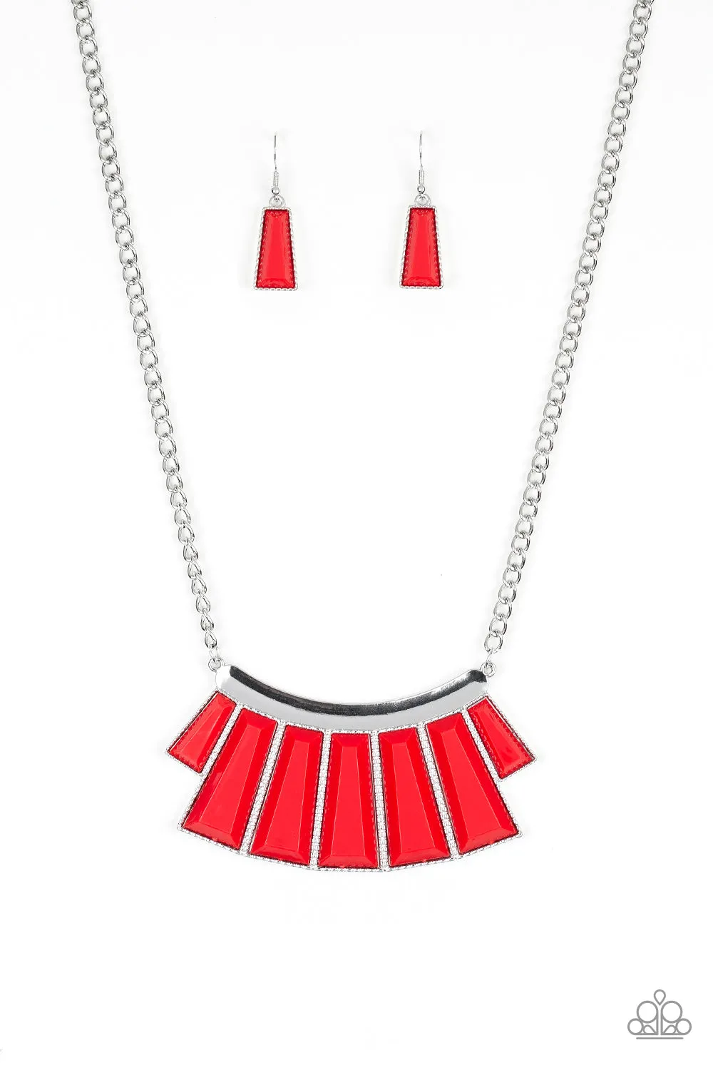 Paparazzi Accessories  - Glamour Goddess #N272 Box 3 - Red Necklace