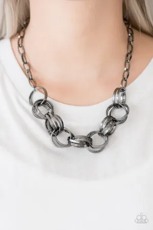 Paparazzi Accessories  - Statement Made #N240 Box 3 - Black Necklace